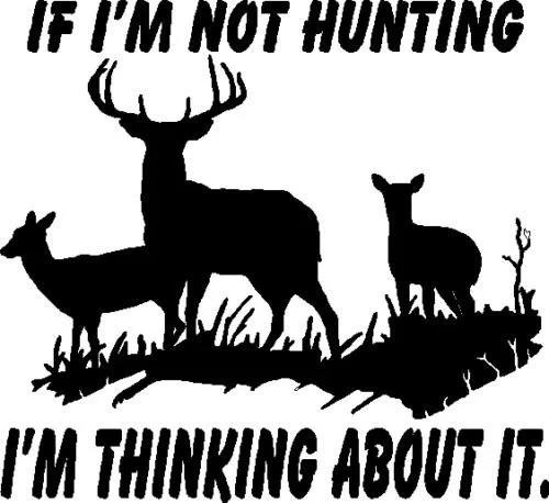Для мышления об этом наклейка олень Окно Графический Whitetail виниловые наклейки