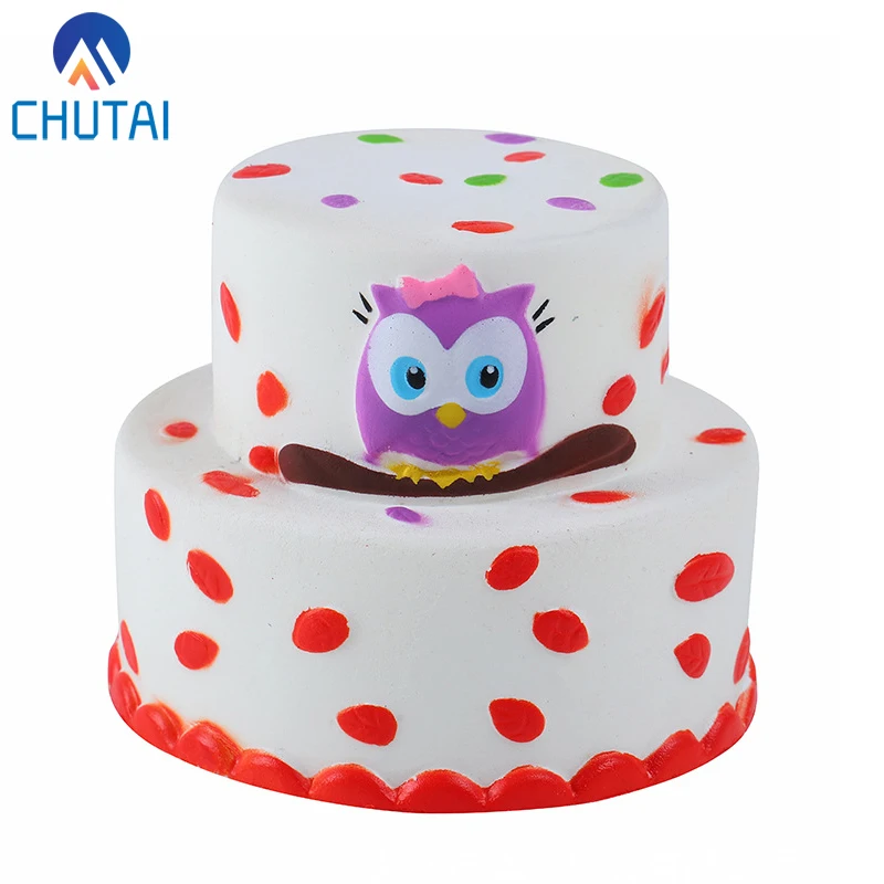 

Super Jumbo Double Owl Cake Squishi PU Simulation Squishy Slow Rising Scented Soft Kids Stress Relief Squeeze Toys 11.5*9 CM