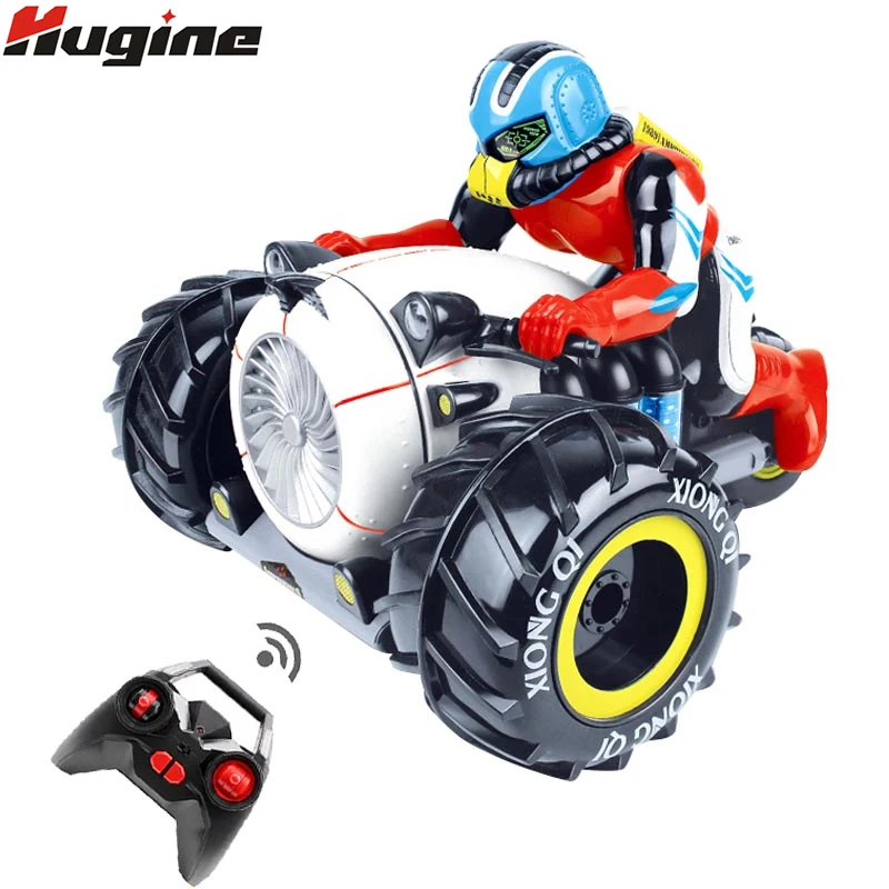 RC Car Dirt Bike Rock Crawler 2.4G Amphibious Radio Control Motorcycle Stunt Racing Vehicle Model Light Electric Hobby Toys