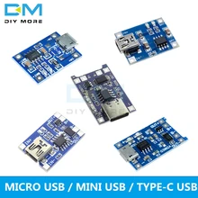 Тип-c/Micro/Mini USB 5V 1A 18650 TC4056A литиевая батарея зарядная плата модуль с защитой двойные функции 1A li-ion