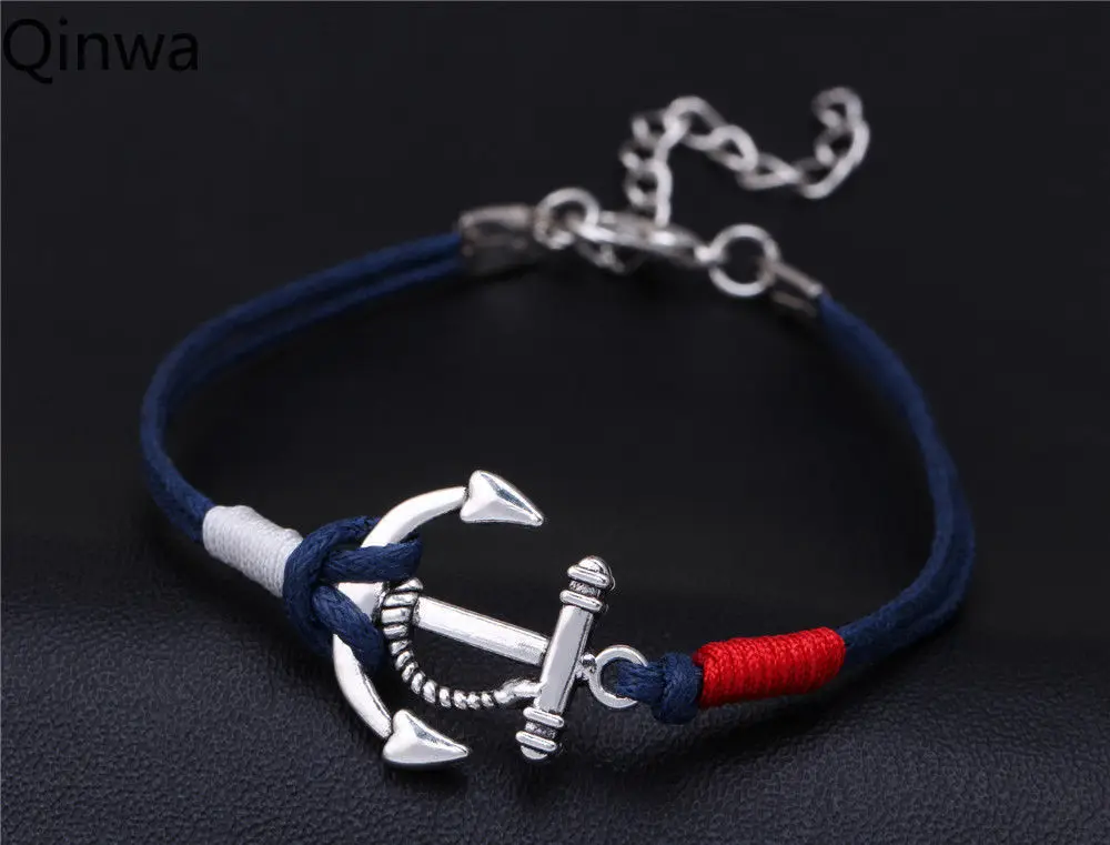 2019 جديد مرساة أساور الرجال سحر بحري بقاء حبل سلسلة سوار Paracord الذكور التفاف المعادن الرياضة السنانير