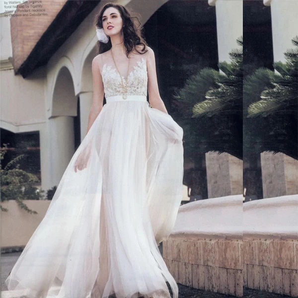 

Feathers decorated wedding dress tulle long train bridal dress luxury robe de soiree graceful wedding party gown dress Drop