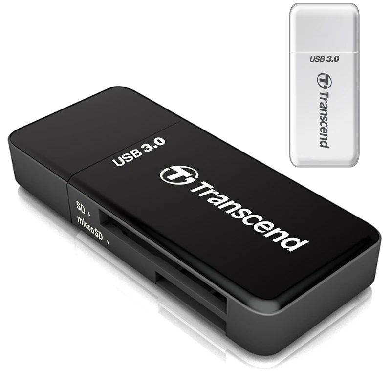 Transcend 2 в 1 Высокоскоростной USB 3,0 кард-ридер адаптер для SDHC/SDXC/microSDHC/microSDXC/UHS-I