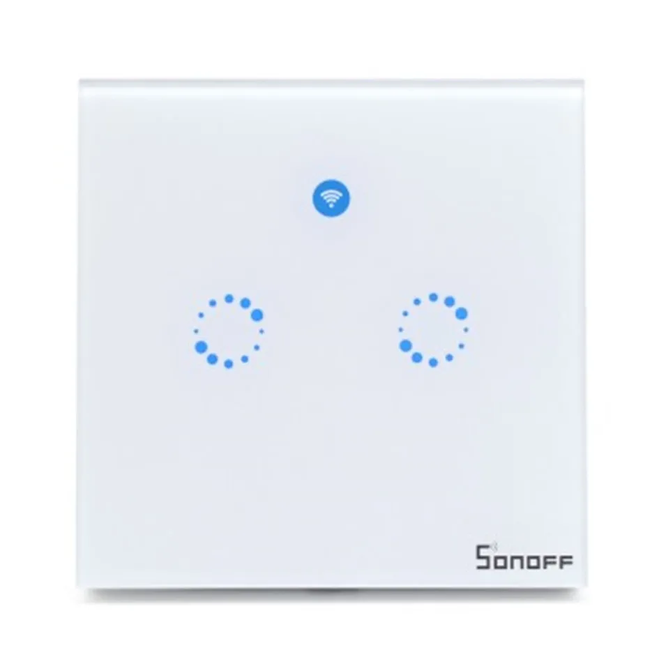 Interruptor de Parede 86 tipo Gang Sonoff t1 ue Reino Unido Smart Wi fi rf 433 e app e touch Control Wall Light Mudar 1 e 2 e 3 Toque Casa Inteligente - Image 2