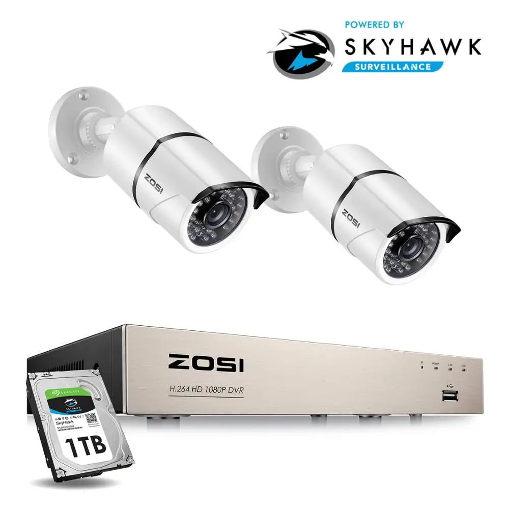 ZOSI 2CH Home Surveillance System 4CH DVR Kit HD 1080P CCTV System 2 stücke 2MP Outdoor Video Überwachung Kamera set Home Security ZOSI 2CH Home Surveillance System 4CH DVR Kit HD 1080P CCTV System 2 stücke 2MP Outdoor Video Überwachung Kamera set Home Security