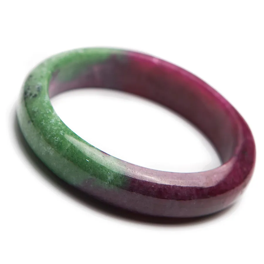 

Genuine Natural Red Green Zoisite Stone Women Man Charm Bangle Inner Diameter 57.5mm Drop Shipping Trendy Crystal Stone Necklace