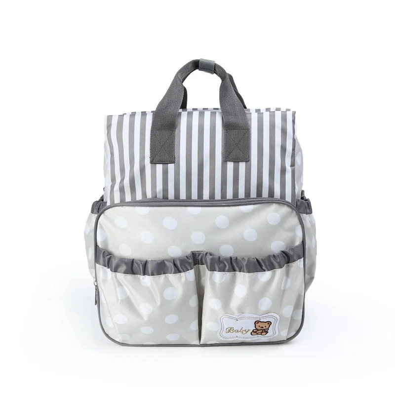 MOTOHOOD Striped Baby Bags For Mom Diaper Bag Fashion Mummy Maternity Nappy Bag Large Capacity Infant Bag Organizer (2)