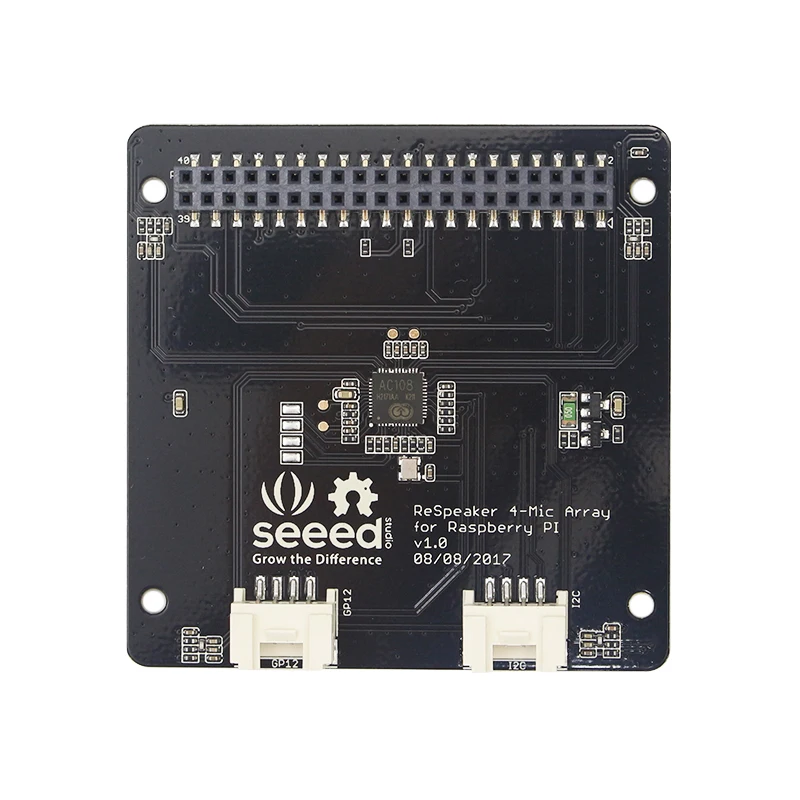 Raspberry Pi для ReSpeaker 4-микрофонный массив для Raspberry Pi 4 Микрофонный массив для AI Voice