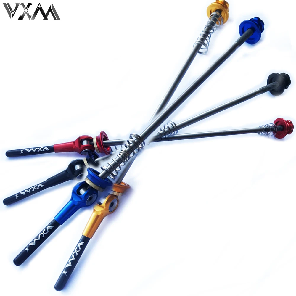 

VXM Bicycle Skewers Titanium Ti Axis Skewers QR MTB Road Bike Quick Release Front 100 Rear 135mm Wheel Hub Skewers Bicycle Parts