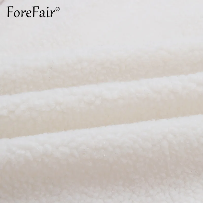 Женское пальто с искусственным мехом Forefair теплое длинное плюшевое на молнии