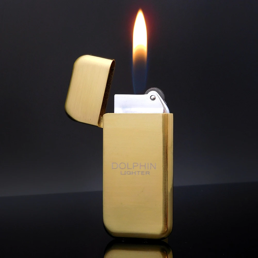 Metal Refillable Butane Lighter,Small Gadget Flint Flame Lighter for