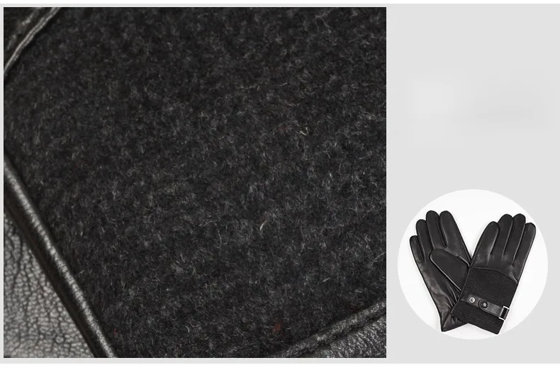 2019 Новое поступление Для мужчин перчатки Одежда высшего качества сенсорный одноцветное наручные моды козьей перчатки зимние Бархатные