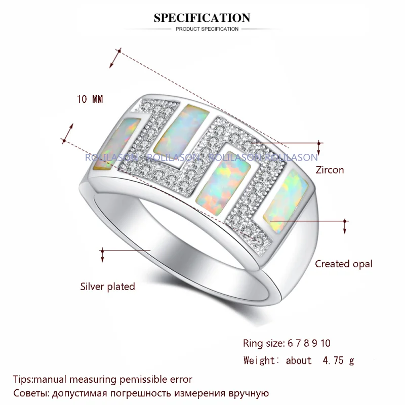 AAA циркониевые брендовые серебряные штампованные модные ювелирные изделия белые огненный опал вечерние кольца для женщин SZ#6#6,5#7#7,5#8,5#9 OR725