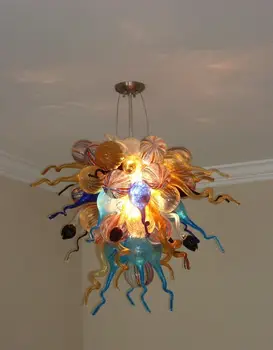 

Turkish Style Handmade Blown Glass Ceiling Decorative LED Hanging Art Chandelier