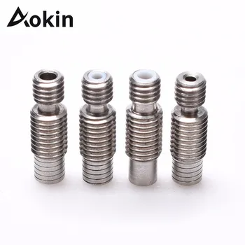 

Stainless Steel V6 Throat Bowden Tube Long Thread 3D Printers Parts For 1.75 mm 3mm Filament Full Metal Part Bore 4.1mm