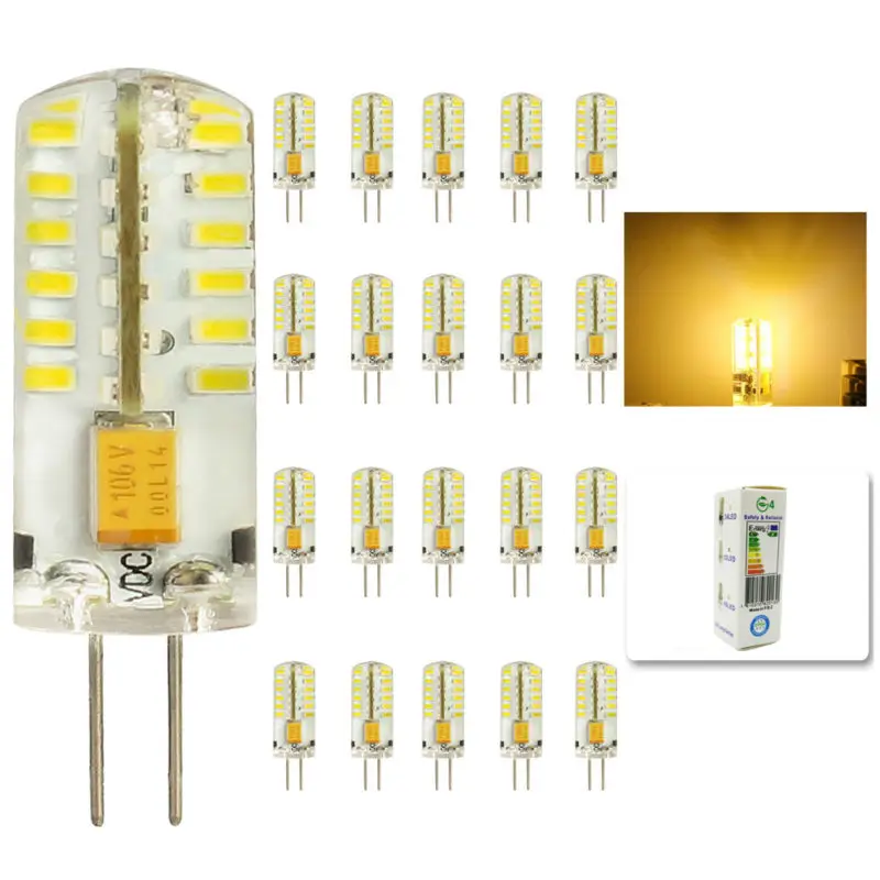 20 шт./партия G4 Светодиодный светильник 6 Вт g4 светодиодный Светодиодный светильник в виде капсулы точечный светильник лампа в хрустальном освещении G4 Светодиодный прожектор лампа AC DC 12 В