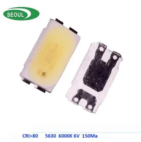 

100Pcs CRI +80 LED SMD 5630 SMD 6 Volts Diodes 1W LED Ultra Bright White 6000K 100-120LM Lamps 150MA
