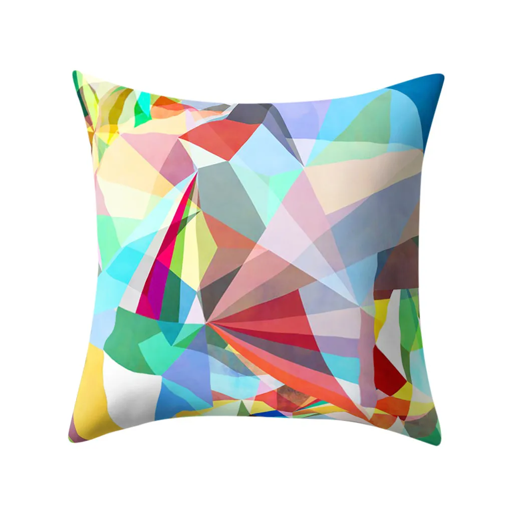 

Pillow Case 45*45cm Home Decor Cushion Covers Geometric Polyester Square Colorful Pillowcase Sofa Bed Decorative Cushion Cover