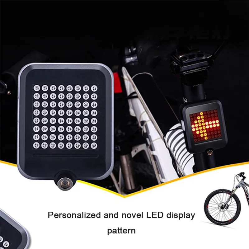 

Universal Black 64 Led Intelligent Turn Taillight Bicycle Cars Auto Signal Brake Light Projection Lamp Infrared Warning Light