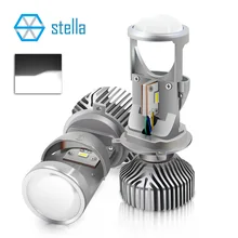 2 шт. H4 светодиодный подол короче спереди и длиннее сзади) мини-проектор линзы фары для автомобилей прозрачные форма пучка дальнего света 12V 5500k без астигматические проблема пожизненная Гарантия