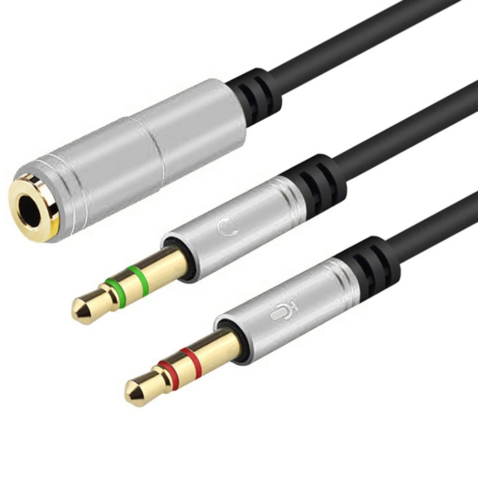 Phone Earphone Audio Extension Cable 30cm 3.5mm Jack 2 in 1 Male to Female AUX Cord Extender for Computer Laptop Headphones &nbsp; &nbsp;&nbsp; (3)