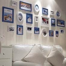 21 teil/satz Wand Collage Bilderrahmen Set Weiß Holz Bilderrahmen Billigen Runde Bilderrahmen für Bild Kostenloser Versand