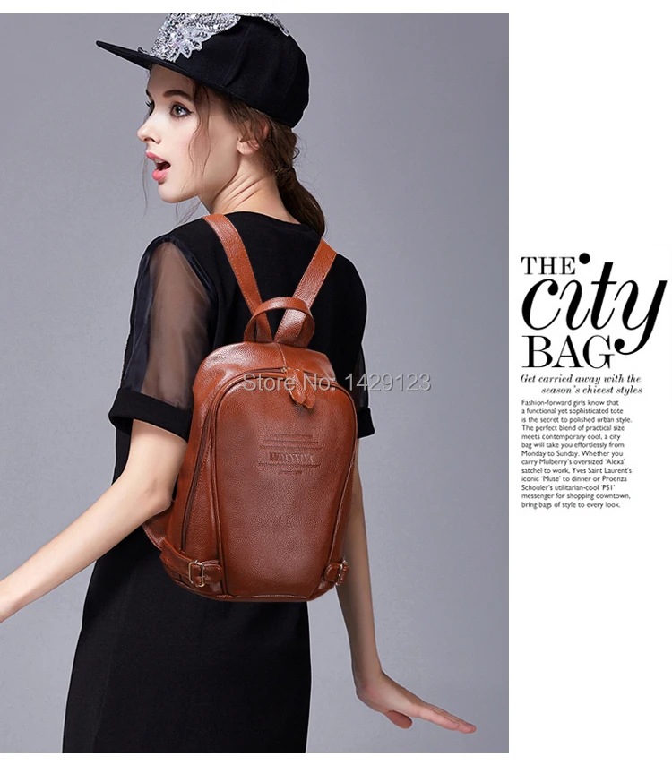 Модный женский рюкзак из натуральной кожи, школьная сумка для девушек, маленькая сумка через плечо, Женская Повседневная сумка для путешествий