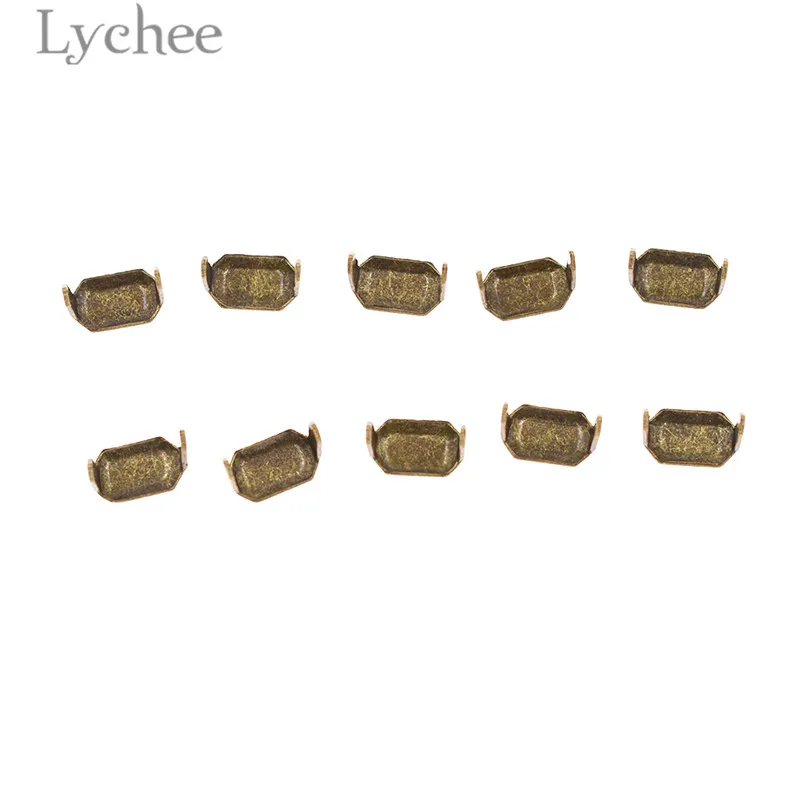 Lychee 10 шт. кожаные скобы латунные крепежные петли для ремня Держатели DIY Dressmaking принадлежности для рукоделия аксессуары - Цвет: 2