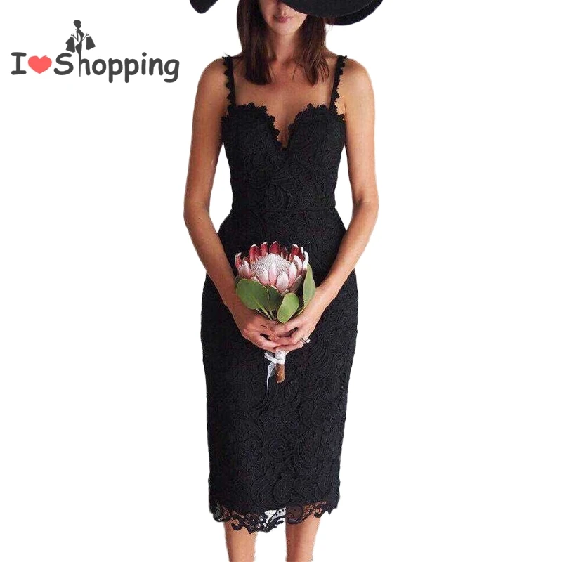 Летнее стильное белое черное кружевное платье V Cami Bodycon Сексуальная дешевая