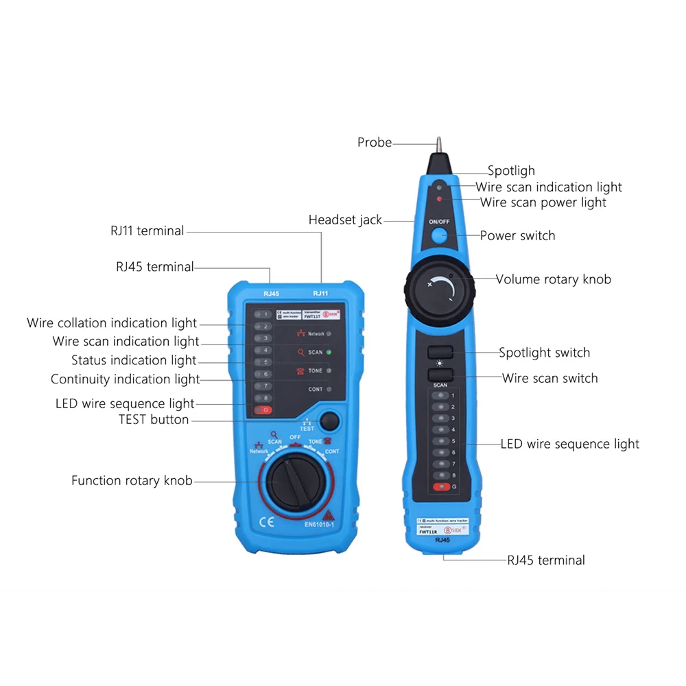 Высокое качество RJ11 RJ45 Cat5 Cat6 телефонный провод трекер тонер Ethernet LAN Сетевой кабель тестер детектор линия искатель инструмент