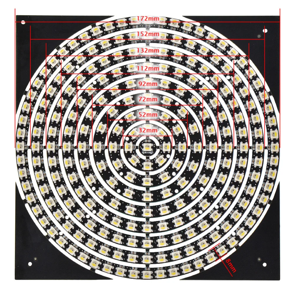 Mokungit Быстрая доставка 5 шт. WS2812B кольцо 241 SK6812 Кольцо RGB RGBW светодиодное 5050
