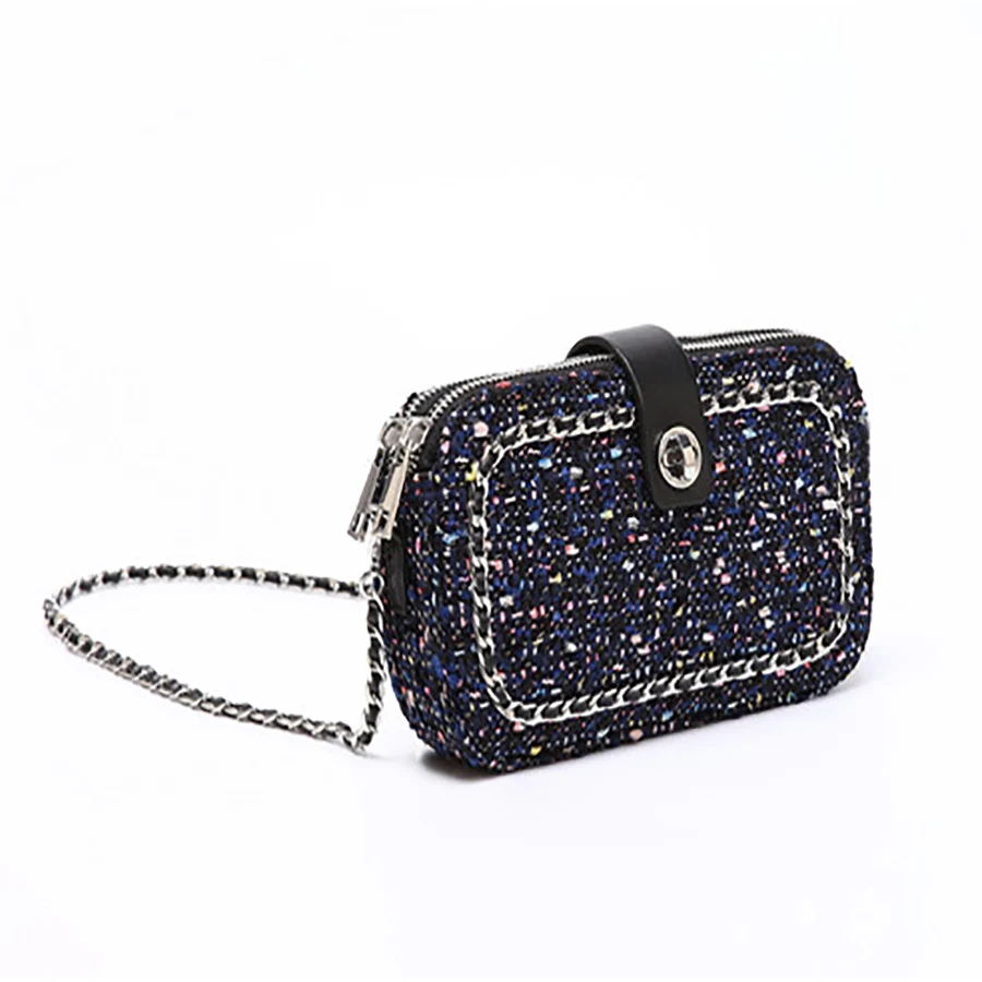 

Casual Colorful Shoulder Bag Fashion Chain Messenger Bag Elegant Banquet Purse Portable Simple Small Square Bag New 2019