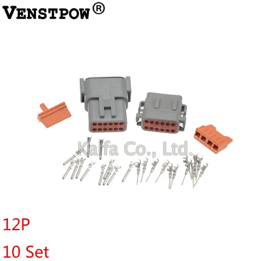 10 Sets Deutsch DTM 12P DTM06 12S DTM04 12P 20 24awg Auto Waterproof ...
