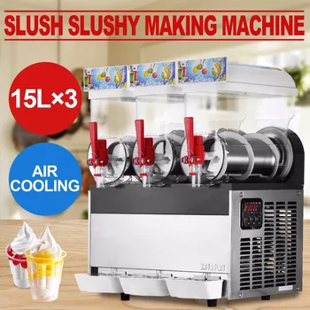 

3 TANK SLUSH SLUSHY MAKING MACHINE 30L COMMERCIAL FROZEN DRINK LOW POWER FAST