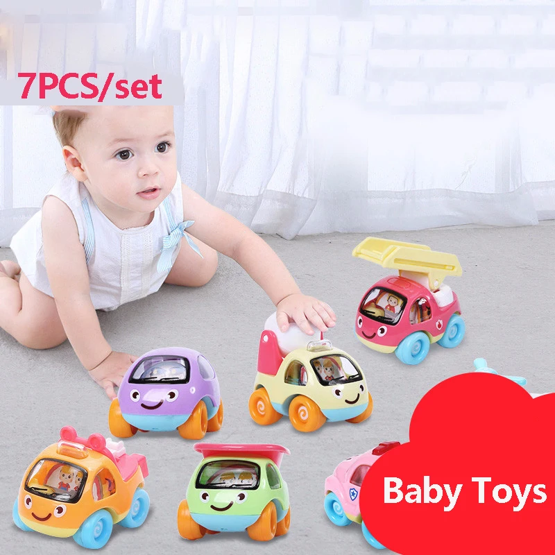 

7PCS Baby Pull Back Car Inertia Car Toy Children Resistance To Falling Racing Toy Car Set Boy 1-2 Years Old