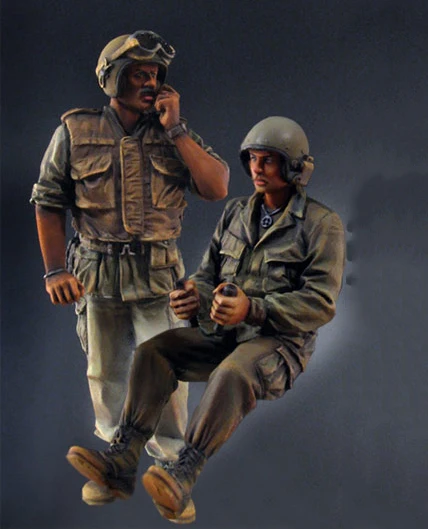 Неокрашенная фигурка из смолы в масштабе 1/35 Вьетнамская война США AFV Crewmen |