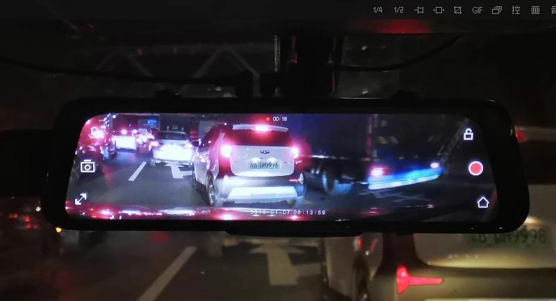 XCGaoon 10 дюймов Автомобильный видеорегистратор с сенсорным экраном зеркало заднего вида видеорегистратор Камера, двухдиапазонный, wi 1080P(спереди и сзади) и функцией ночной съемки видео Регистраторы