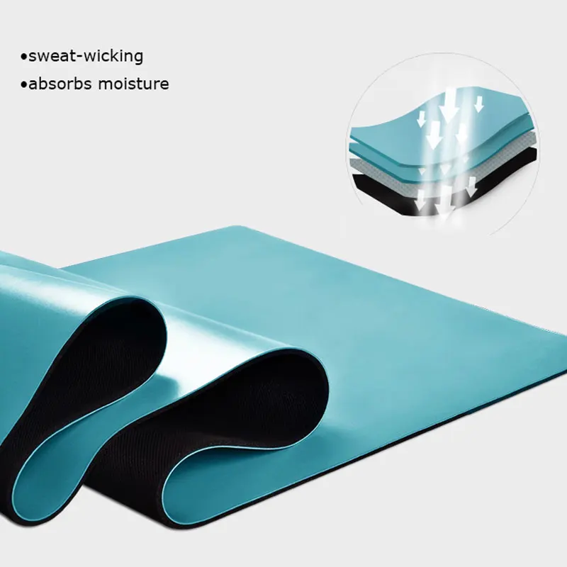 [QUBABOBO] 5mm Natural Rubber+PU Senior Yoga Dedicated Mat Non-slip Fitness Mat Exercise Pad Balance Cushion Pilates Colchonete