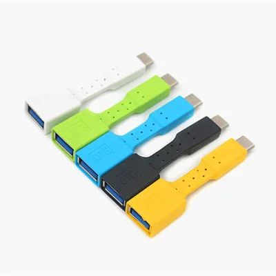 OTG адаптер с портом Type C на USB A кабель для передачи данных и зарядки короткий