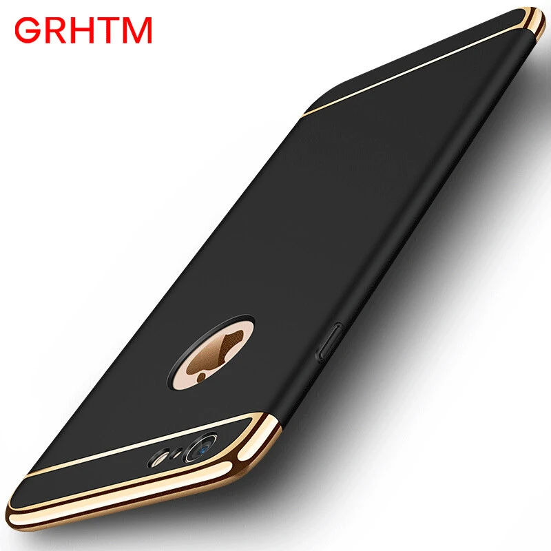 Luxury Plating 3 in 1 Phone Case For iphone 6 6s 7 8 Plus 5 5s se Case Hard Cover For iphone 11 12 13 Pro Max X Xr Xs 12 Case iphone 13 pro max leather case