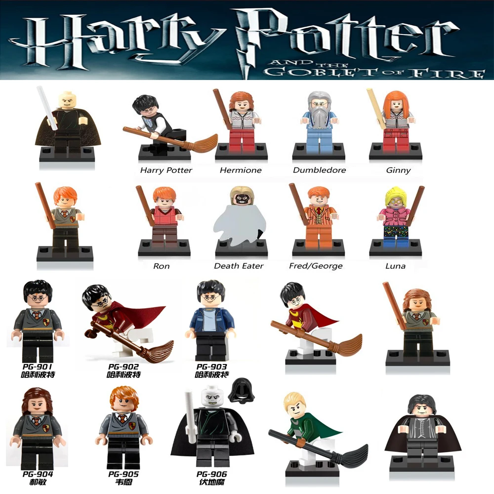 Harry Potter Single Sale Action Figures Hermione Granger Ron Lord Voldemort legoings Draco Malfoy Blocks Gift