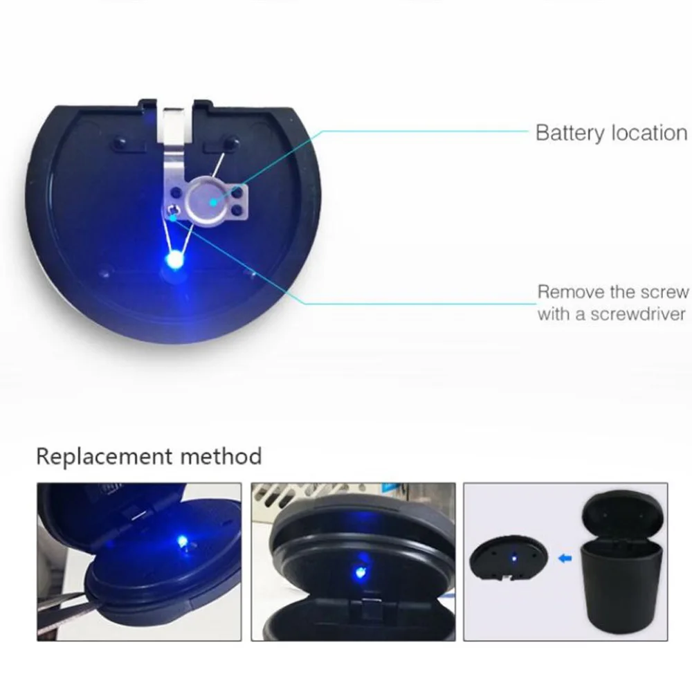 1 шт. портативный автомобильный Грузовик Светодиодный сигаретный дым автомобильная пепельница синий светодиодный светильник бездымный Пепельница держатель для сигарет противоскользящий для BMW
