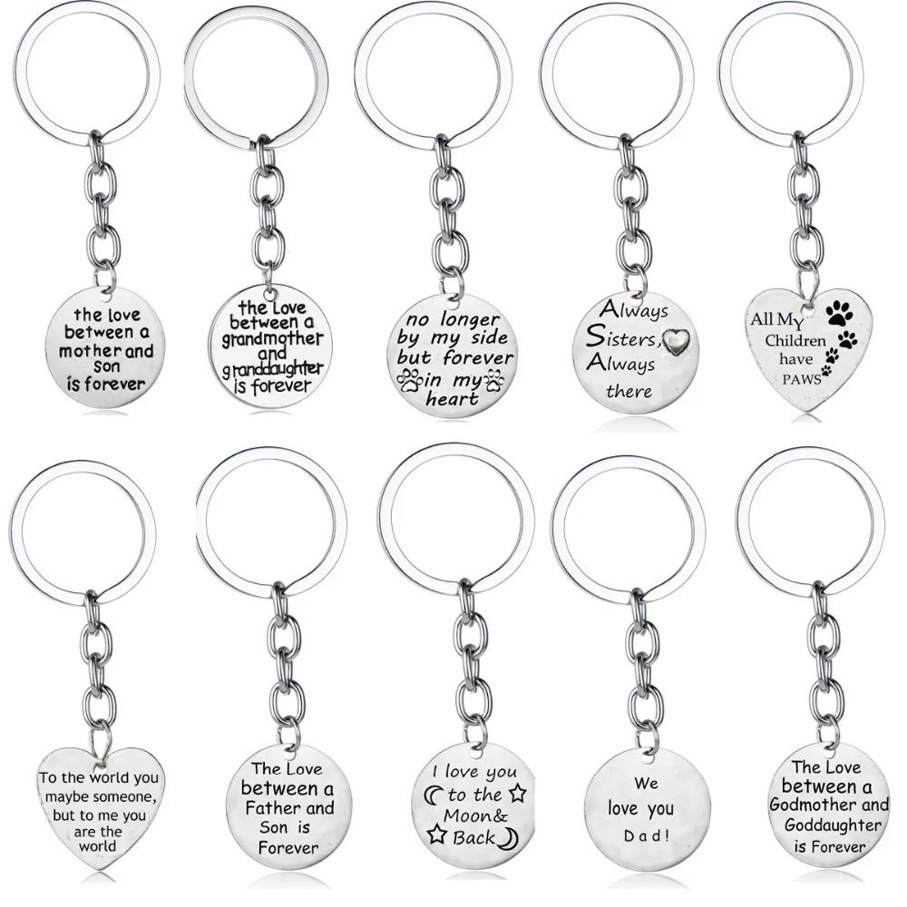 

Gifts For Her Mom Mum Sister Daughter Family Presents Keychain Keyring Charm Mothers Day Fathers Day Gifts Birthday Key Chains