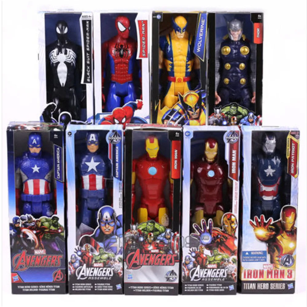 

Avengers Alliance Funkos Pops Wolverine Ironman Spiderman Captain America Action Figure Marvel Funkos Pops Action Children Toy