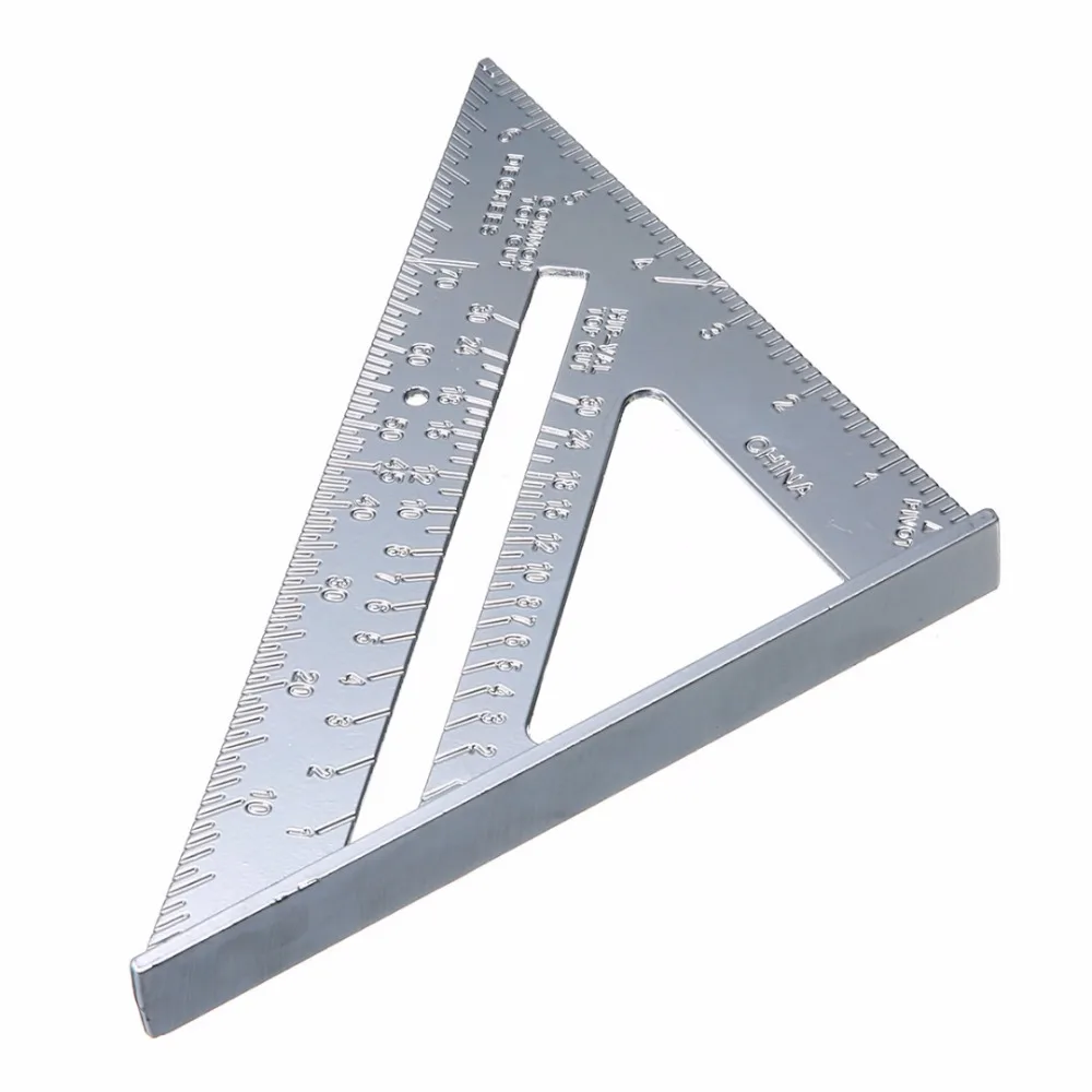 7 inch Aluminum Triangle Ruler Roofing Rafter Square 