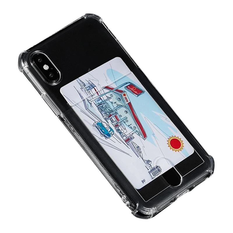 TPU силиконовый прозрачный чехол для iPhone 6, 6 S, чехол с отделением для кредитных карт, кошелек, чехол для телефона, для iPhone 7, 8 Plus, X, XS, Max, XR, мягкий