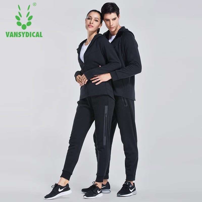 VANSYDICAL/парные спортивные костюмы, костюмы для бега, 2 шт., спортивная одежда для спортзала, зимние Компрессионные спортивные костюмы для фитнеса, тренировочные костюмы для бега