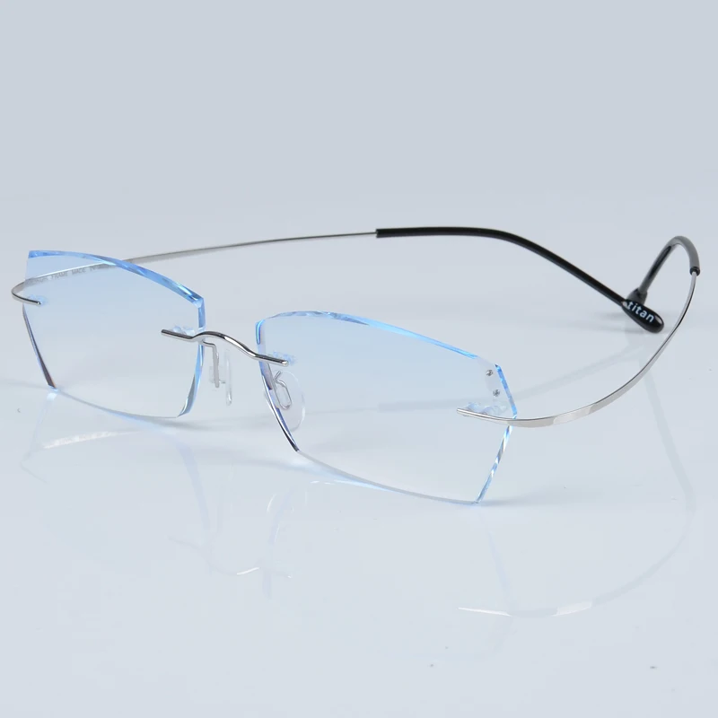 Титановые очки бесконтактная оптическая рамка рецепт; очки без оправы для мужские очки унисекс кремния для ног