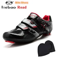 TIEBAO Road Cycling Shoes men Black Breathable Mens Road Bikes Shoes Auto-lock Bicycle Sports Shoes zapatillas deportivas hombre