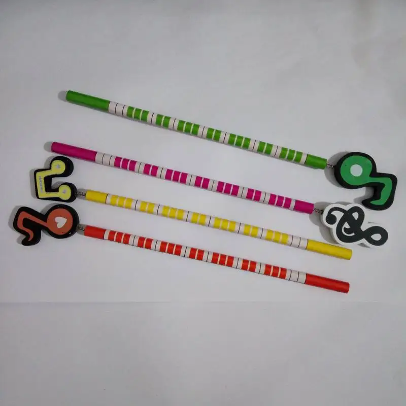 300PCS 음악 고음 음자리표 나무 연필 여러 가지 빛깔의 혼합
